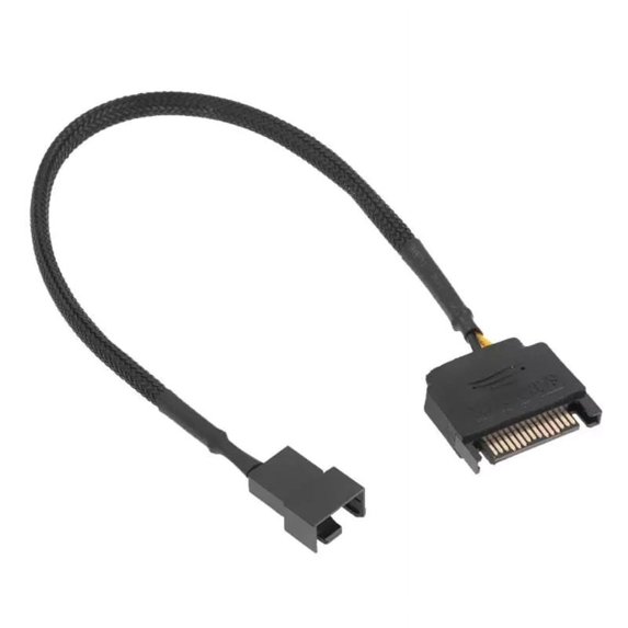 Qisuw SATA 15 Pin to 3 Pin/4 Pin Laptop Motherboard CPU Fan E*tension Cable 1/2 Cooling Fan Interface Adapter Durable
