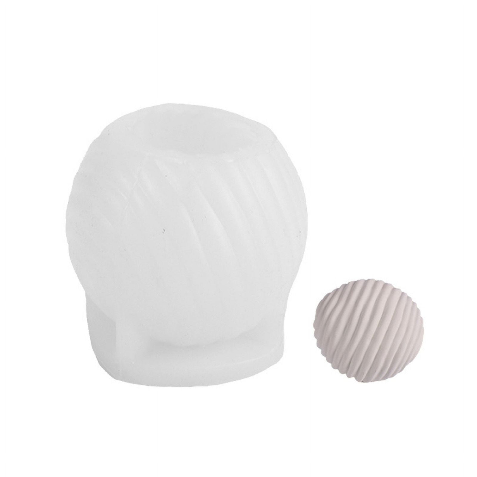 Qisuw Silicone Candle Moulds Soap Molds Spiral Balls Shaped Wax Mould