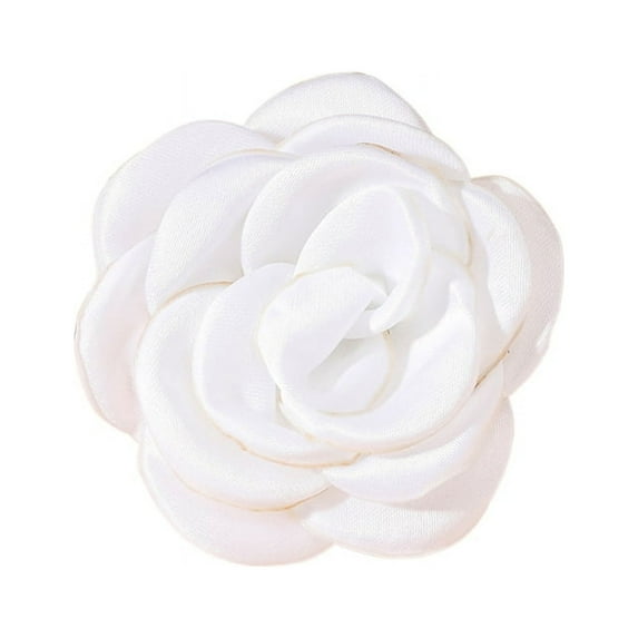 Qisuw Trend Rose Textiles Badges Rose Flower Lapel Pin Retro Floral Fabric Cloth Brooch Fashion Clothing Jewelry Accessories