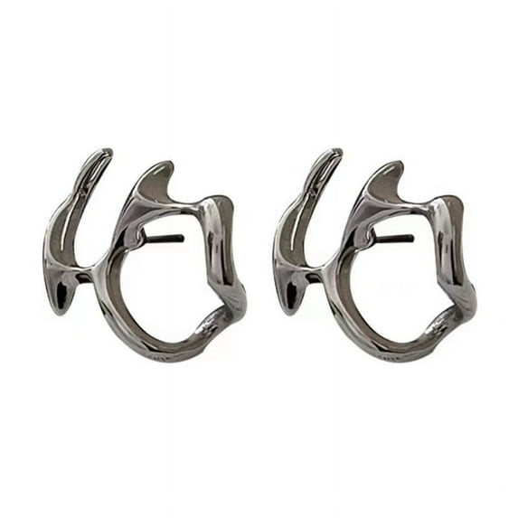 Qisuw Vintage Unusual Silver Color Irregular Metal Earrings For Women Jewelry