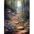 thumbnail image 1 of Qisvanset 12x16 Inch Framed Canvas Wall Art Enchanted Flower Forest Mystical Dreamy Nature Home Wall Decor, 1 of 8