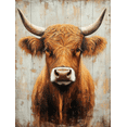 thumbnail image 1 of Qisvanset 12x16 Inch Framed Canvas Wall Art Neutral Highland Cattle Modern Country Farmhouse Home Wall Art, 1 of 8