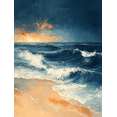 thumbnail image 1 of Qisvanset 12x16 Inch Framed Canvas Wall Art Peace Be Still Subtle Modern Coastal Biblical Scripture Wall Art, 1 of 8