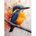 thumbnail image 1 of Qisvanset 12x16 Inch Framed Canvas Wall Art South Africa Malachite Kingfisher Elegant Bird Home Office Wall Art, 1 of 8
