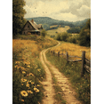 thumbnail image 1 of Qisvanset 12x16 Inch Framed Canvas Wall Art Vintage Pastoral Countryside Antique Inspired Rural Home Wall Art, 1 of 8