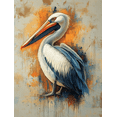 thumbnail image 1 of Qisvanset 12x16 Inch Framed Canvas Wall Art Watercolor Brown Pelican Ready To Hang Nature Home Wall Decor, 1 of 8