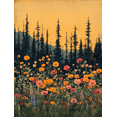 thumbnail image 1 of Qisvanset 12x16 Inch Framed Canvas Wall Art Woodland Wildflower Botanical Vintage Rustic Living Room Wall Art, 1 of 8