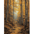 thumbnail image 1 of Qisvanset 12x16 Inch With Frame 2D Flat Wall Art Misty Autumn Forest Atmospheric Nature Home Wall Art, 1 of 8