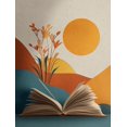 thumbnail image 1 of Qisvanset Abstract Landscape Open Book Sun Canvas Wall Art 15.75x11.81 INCHES, 1 of 8