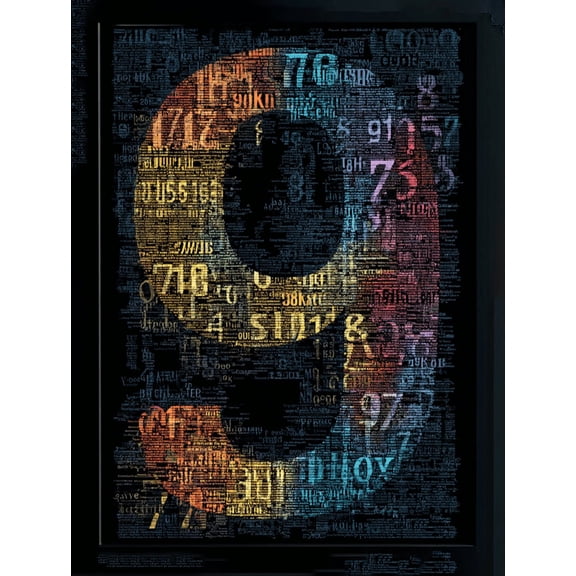 Qisvanset Abstract Typography Wall Decor Canvas Wall Art 15.75x11.81 Inches