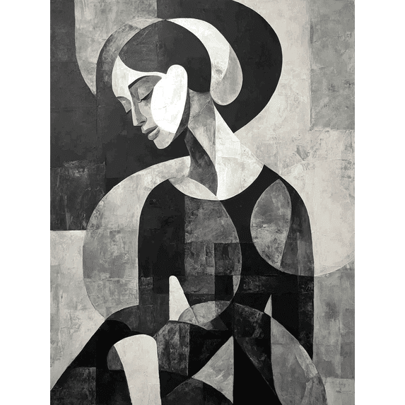 Qisvanset Abstract Woman Canvas Print 15.75x11.81 Inches