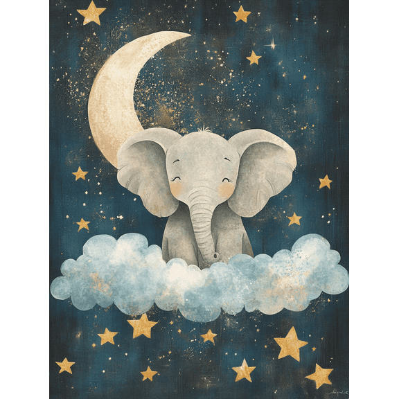 Qisvanset Astronaut Spaceman Canvas Painting 40x30cm Gallery Nursery Office Art