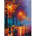 thumbnail image 1 of Qisvanset Autumn Park Lamppost Bench Canvas Wall Art 15.75x11.81 Inches, 1 of 8
