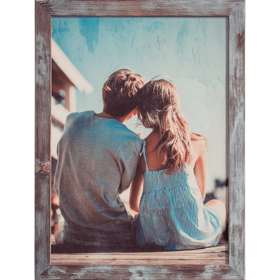 Qisvanset Couple Hugging Romantic Scene Canvas Wall Art 15.75x11.81 Inches