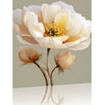 thumbnail image 1 of Qisvanset Creamy Yellow Peony Oil Painting Canvas Wall Art 15.75x11.81 Inches, 1 of 8