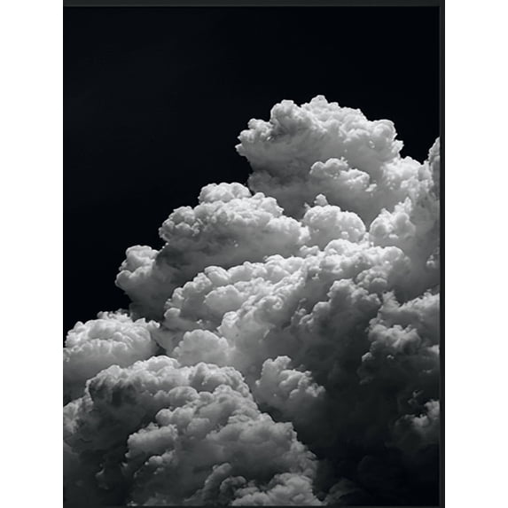 Qisvanset Dramatic Cumulus Cloud Formation Canvas Wall Art 15.75x11.81 INCHES