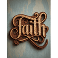 thumbnail image 1 of Qisvanset Faith Wooden Wall Canvas Wall Art 15.75x11.81 Inches, 1 of 8