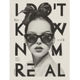 thumbnail image 1 of Qisvanset Fashion Girl Portrait I Don't Know Is It Real Canvas Wall Art 15.75x11.81 INCHES, 1 of 8
