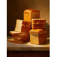 thumbnail image 1 of Qisvanset Fresh Bread Stack Canvas Wall Art 15.75x11.81 INCHES, 1 of 8