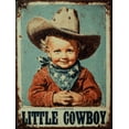 thumbnail image 1 of Qisvanset Little Cowboy Man Cave Canvas Wall Art 15.75x11.81 Inches, 1 of 8