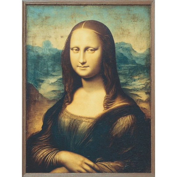 Qisvanset Mona Lisa Classic Painting Canvas Wall Art 15.75x11.81 Inches