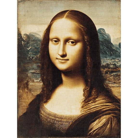 Qisvanset Mona Lisa Portrait Art Decor Canvas Wall Art 15.75x11.81 Inches