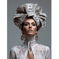 thumbnail image 1 of Qisvanset Money Crown Woman Fashion Poster Canvas Print 15.75x11.81 Inches, 1 of 8