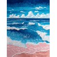 thumbnail image 1 of Qisvanset Ocean Waves Beach Canvas Wall Art 15.75x11.81 Inches, 1 of 8