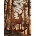 thumbnail image 1 of Qisvanset Rustic Deer Silhouette Forest Canvas Wall Art 15.75x11.81 Inches, 1 of 8