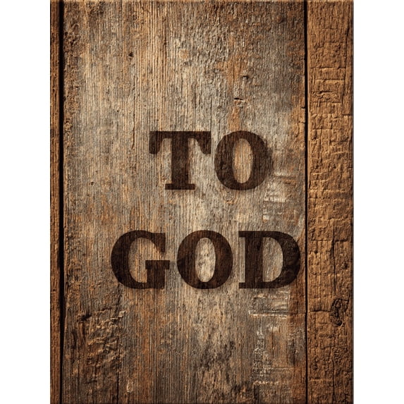 Qisvanset TO GOD Worship Room Canvas Wall Art 15.75x11.81 Inches
