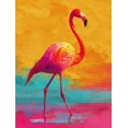 thumbnail image 1 of Qisvanset Vibrant Flamingo Oil Painting Canvas Wall Art 15.75x11.81 INCHES, 1 of 8