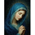 thumbnail image 1 of Qisvanset Virgin Mary Praying Devotional Canvas Wall Art 15.75x11.81 Inches, 1 of 8