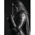 thumbnail image 1 of Qisvanset Warrior Woman Armor Sword Canvas Wall Art 15.75x11.81 Inches, 1 of 8