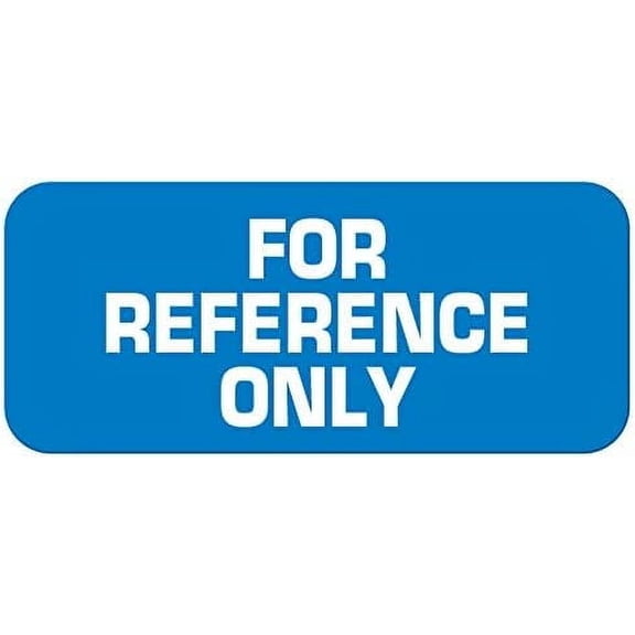 Qity Control Label FOR REFERENCE , 7/8" x 3/8", Permanent Synthetic, Dark Blue, 1000 Labels