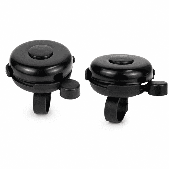 Qiucioku Bike Bell, Classic Black Bicycle Bell for Adults and Kids, Crisp Loud Ring for Mountain, Road, and Kid's Balance Bikes (2-Pack)
