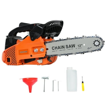 Qiuiklo 25.4cc Gas Chainsaw 2-Stroke Chain Saw 12 Inch Top Handle Chainsaw, Handheld High-Power Logging Saw for Tree Wood Cutting