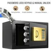 Qiuikloi Small Electronic Digital Security Safe Box Key Keypad Lock Home Office Hotel Business Jewelry Cash Fireproof Safe Box