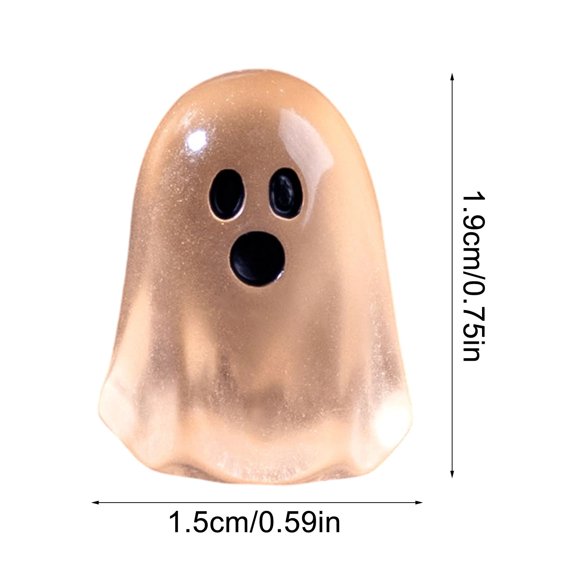 Qiulaii 1-2 Inch Mini Resin Halloween Figurines with Pumpkin Ghost Witch, Cute Garden Decor for Party DIY Cake Toppers,D