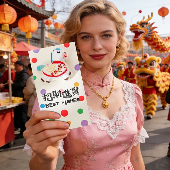 Qiulaii 2026 Lunar New Year Red Envelopes with Horse Year Theme, Traditional Chinese Money Pockets for Spring Festival, Quality Thick Paper,D