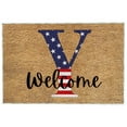 thumbnail image 1 of Qiulaii 24x16 Inch 4th of July Patriotic Doormat with Welcome Message, Non-Slip Entryway Rug for Independence Day Home Decor,Y, 1 of 5