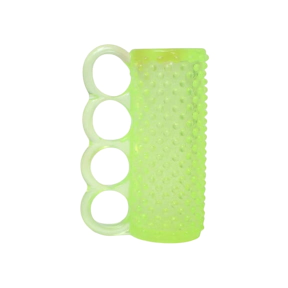 Qiulaii 4x2x2 Inch Finger-Separated Grip Stick for Hand Massage and Strength Training, TPE Rehabilitation Device for Seniors Office Workers,Green