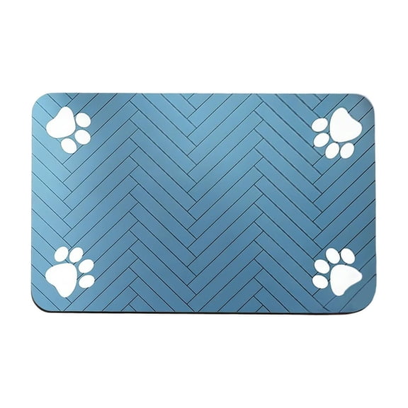 Qiulaii Diatom Mud Pet Feeding Mat, Waterproof Splash Proof Floor Mat for Cats Dogs, Non-Slip Food Catch Mat with Quick Dry Absorbent Surface for Bowls (20x12in)