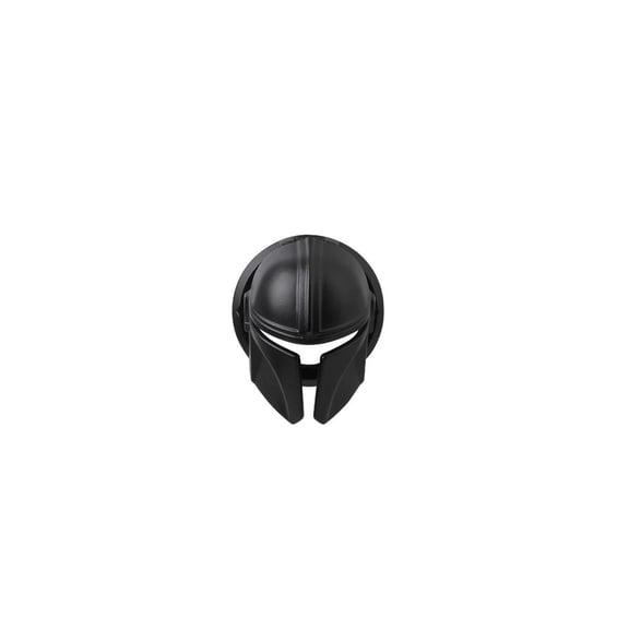 Qiulaii Helmet-Shaped One-Click Start Decorative Protective Cover for Motorcycle and Car Ignition Button, Aluminum Alloy Scratch-Resistant Ring, Black/Silver,D