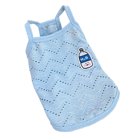Qiulaii Ice Silk Pet Summer Vest, Breathable Sun Protection Dog Cat Shirt for Small Medium Pets, Cool Lightweight Outdoor Apparel with Custom Name Option