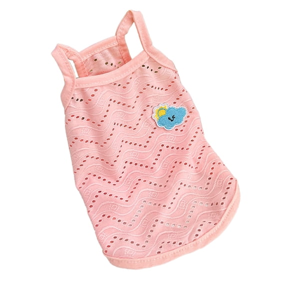 Qiulaii Ice Silk Pet Summer Vest, Breathable Sun Protection Dog Cat Shirt for Small Medium Pets, Cool Lightweight Outdoor Apparel with Custom Name Option