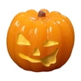 thumbnail image 1 of Qiulaii Mini Resin Jack O Lantern Figurines Small Artificial Pumpkin Ornaments Waterproof Tabletop DIY Craft Halloween Party Home Accent Decorations, (E), 1 of 7