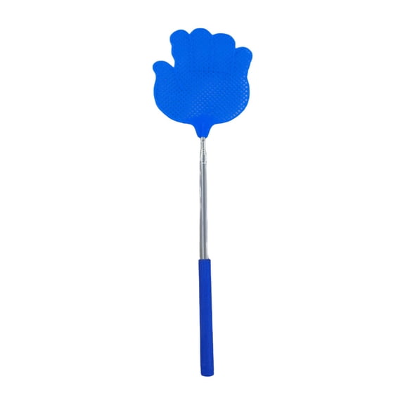 Qiulaii Retractable Stainless Steel Fly Swatter 30in, Telescopic Long Handle Bug Swatter for Home Kitchen, Heavy Duty Manual Pest Control Tool(Blue)