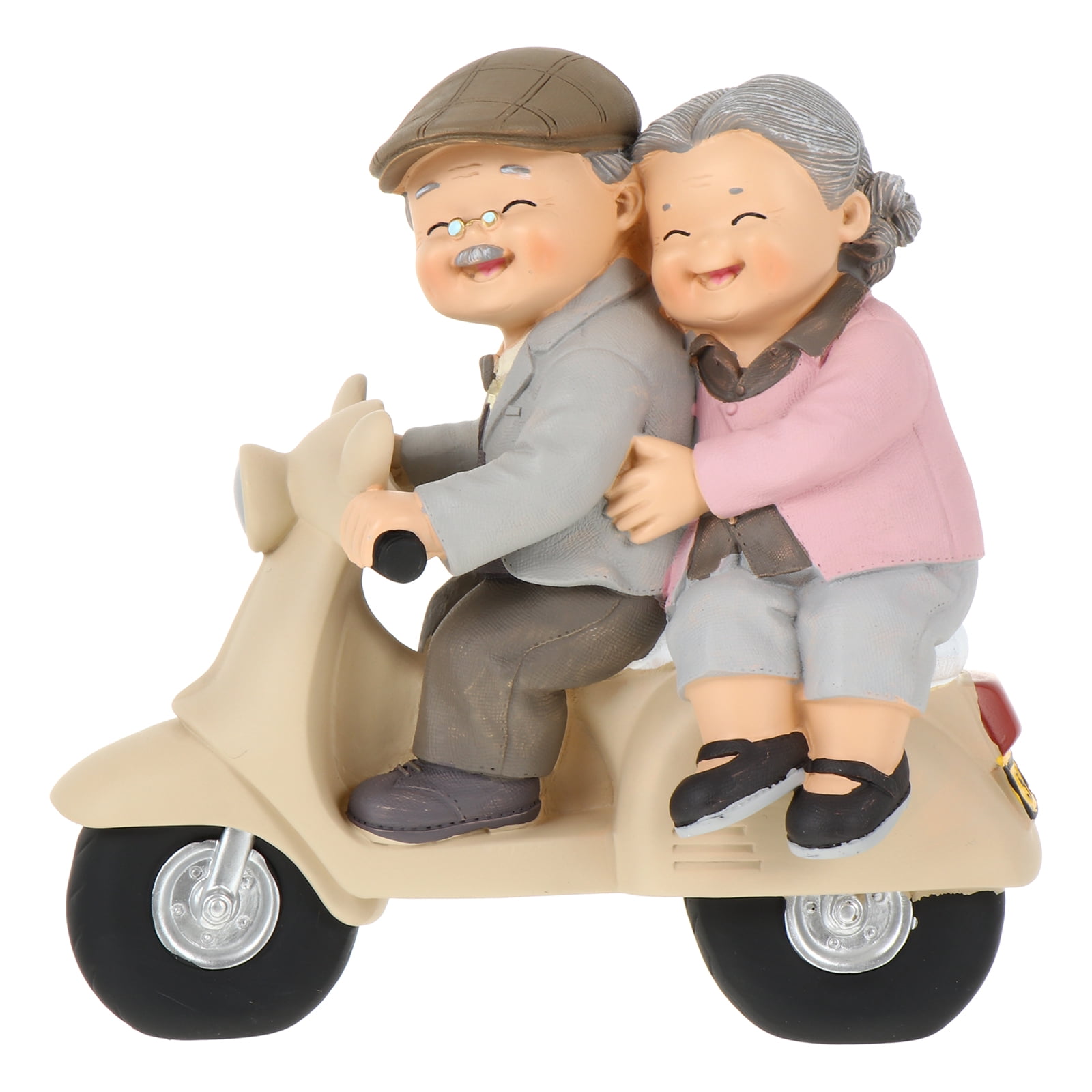 Resin Bride & Groom Cake Topper - Kissing Couple Figurine For Wedding Cake & Decor, Black