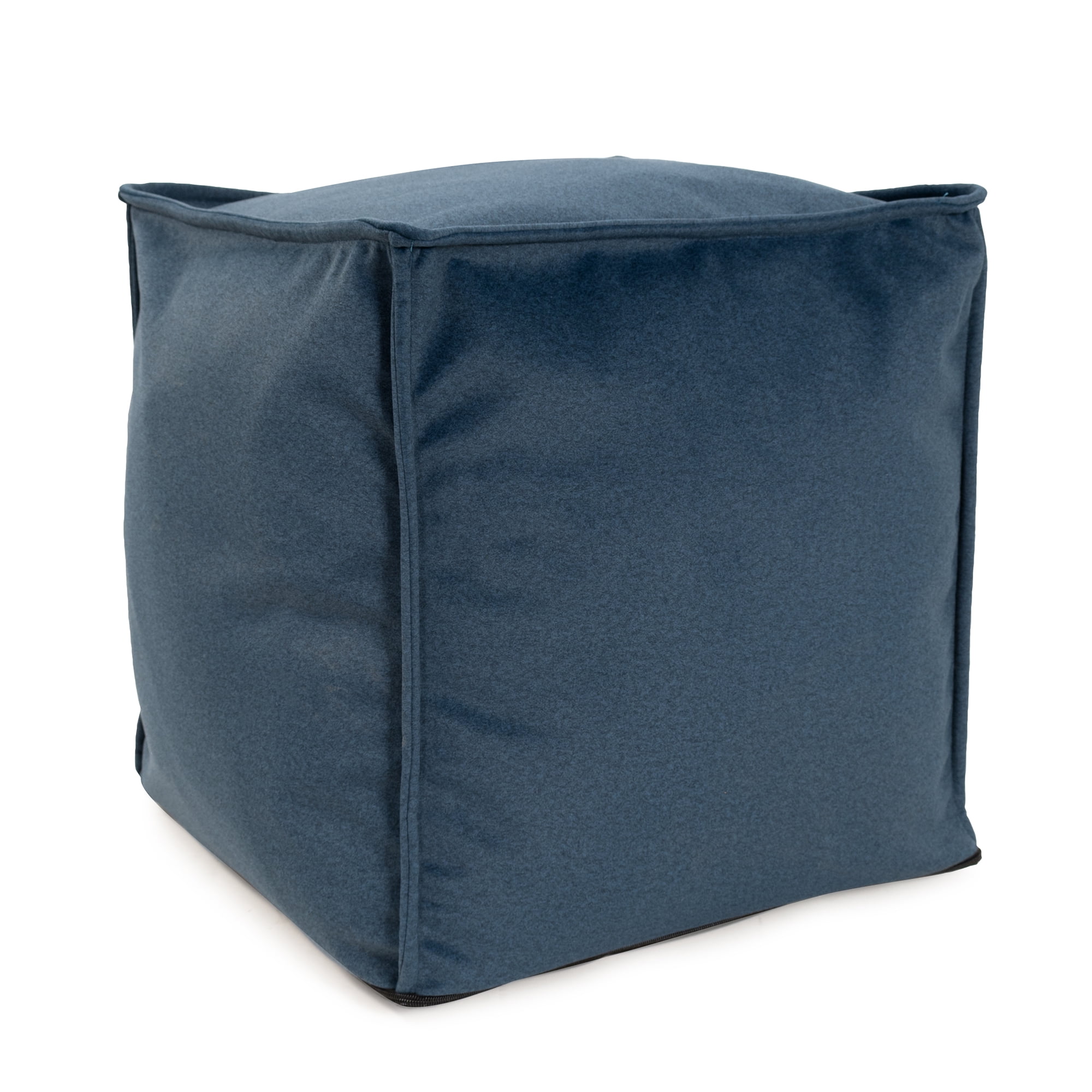 Qiviut Blue Square Pouf