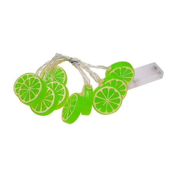 Qiweii 1.5M 10-LED Lemon String Lights Battery-Operated Fruit-Shaped Party Ambient Lights for Birthday Christmas Decoration